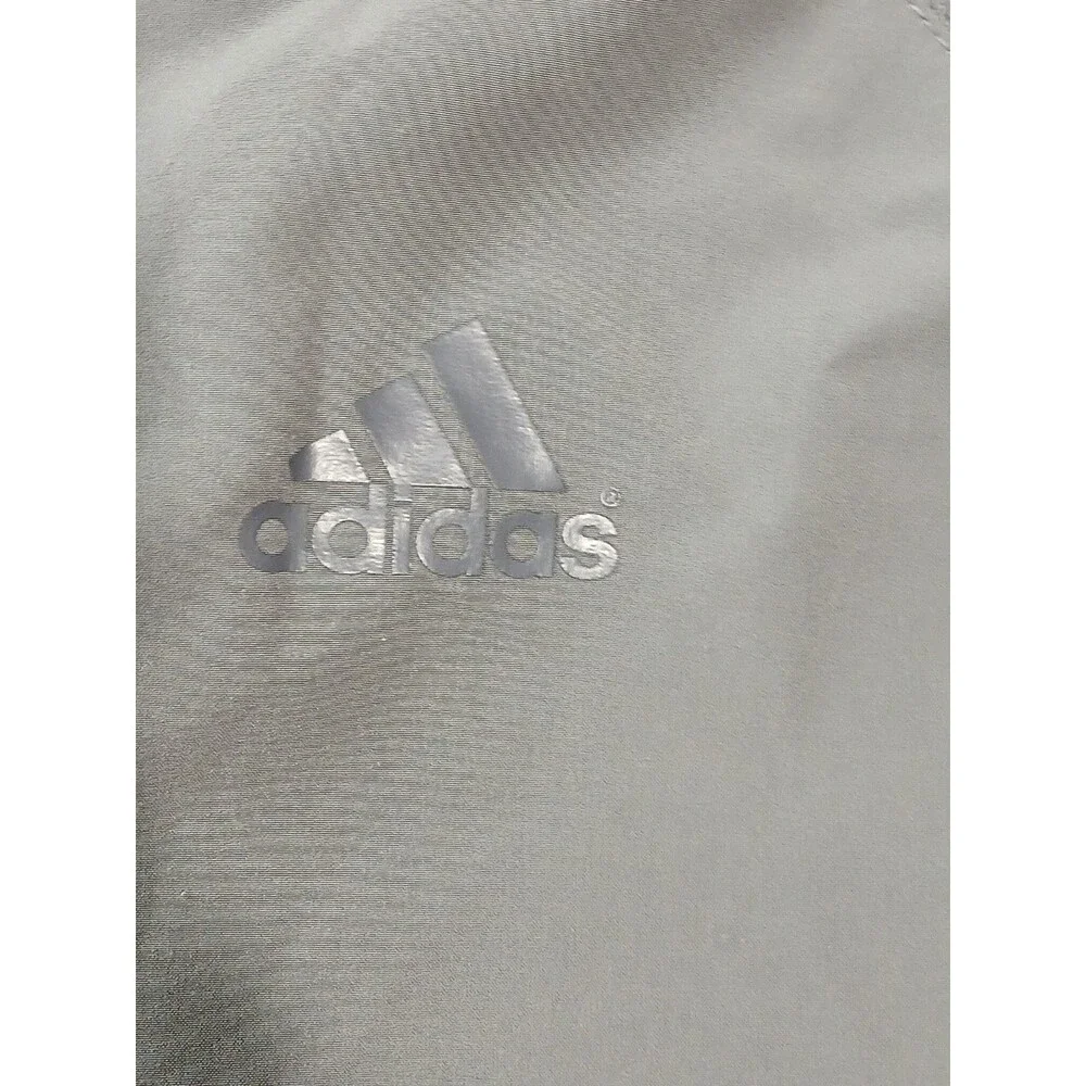 Adidas ClimaLite 1/4 Zip Golf Windbreaker Shirt Mens S Gray Short Sleeve